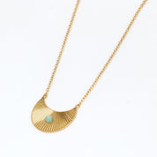 Love Lunamei Moonbeams Necklace Gold Green Amazonite
