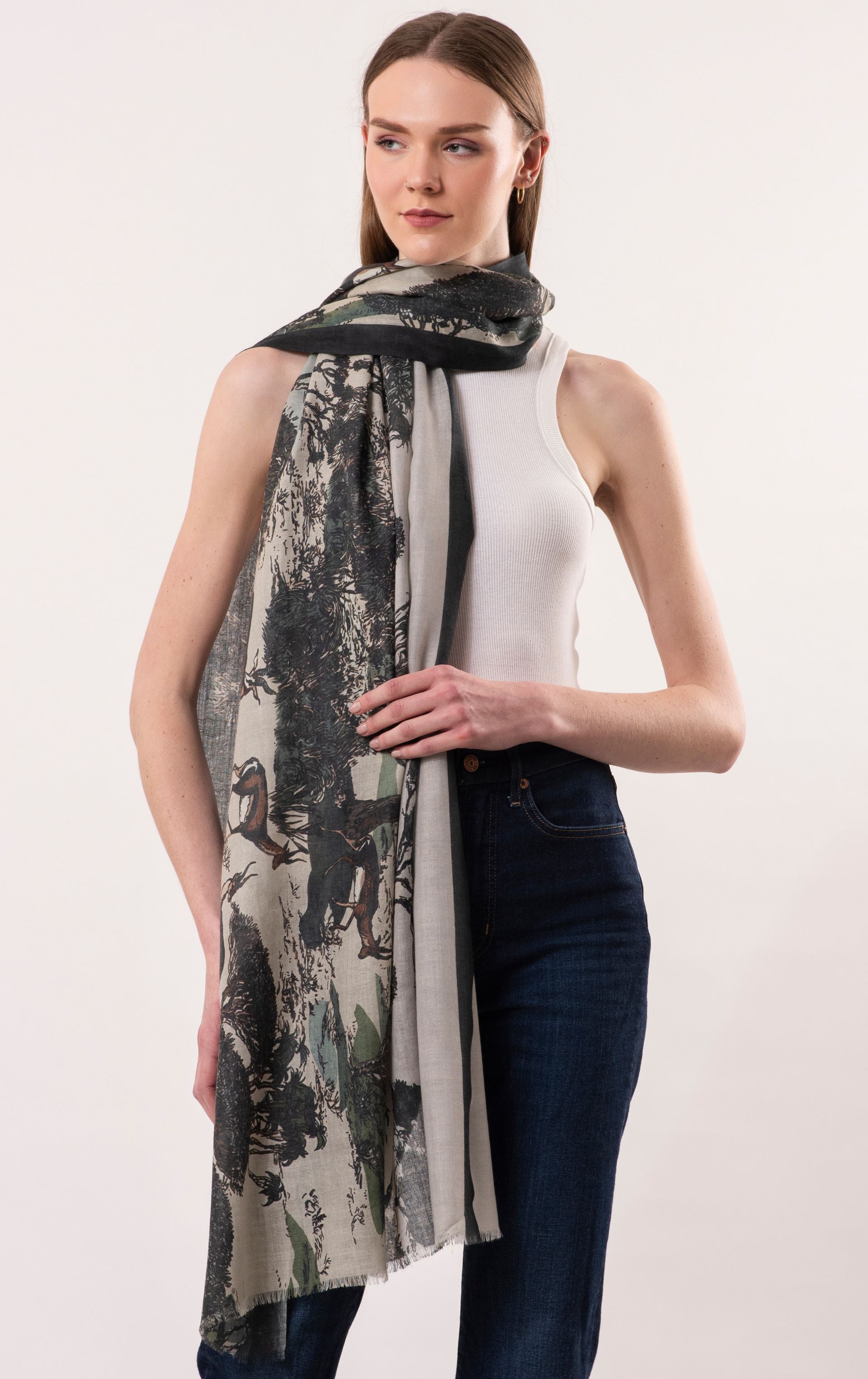 Nirvana Toile De Juoy Print Scarf