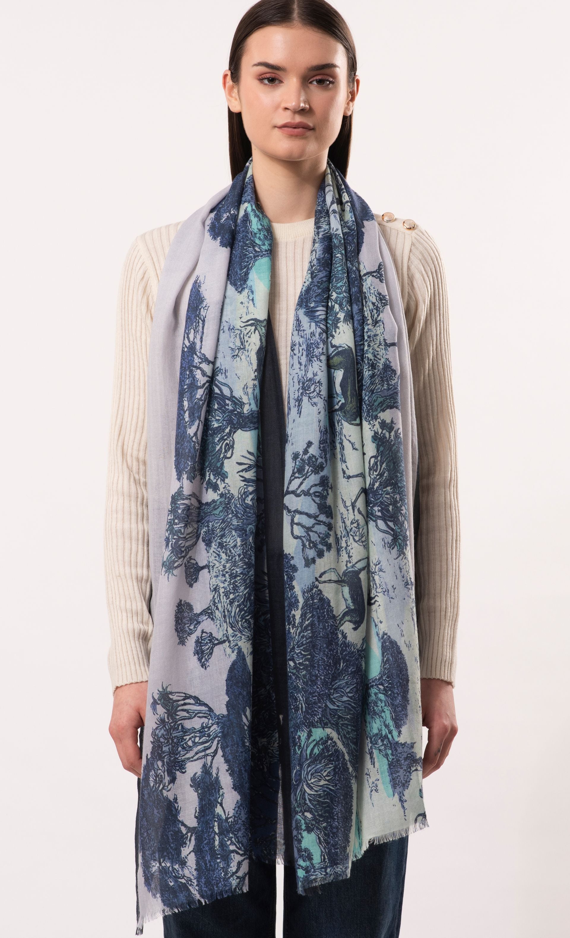 Nirvana Toile De Juoy Print Scarf