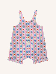 ‘Heirloom Treasures’ Heart Tie Romper in Heart Stripe