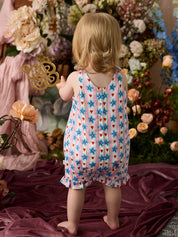 ‘Heirloom Treasures’ Heart Tie Romper in Heart Stripe