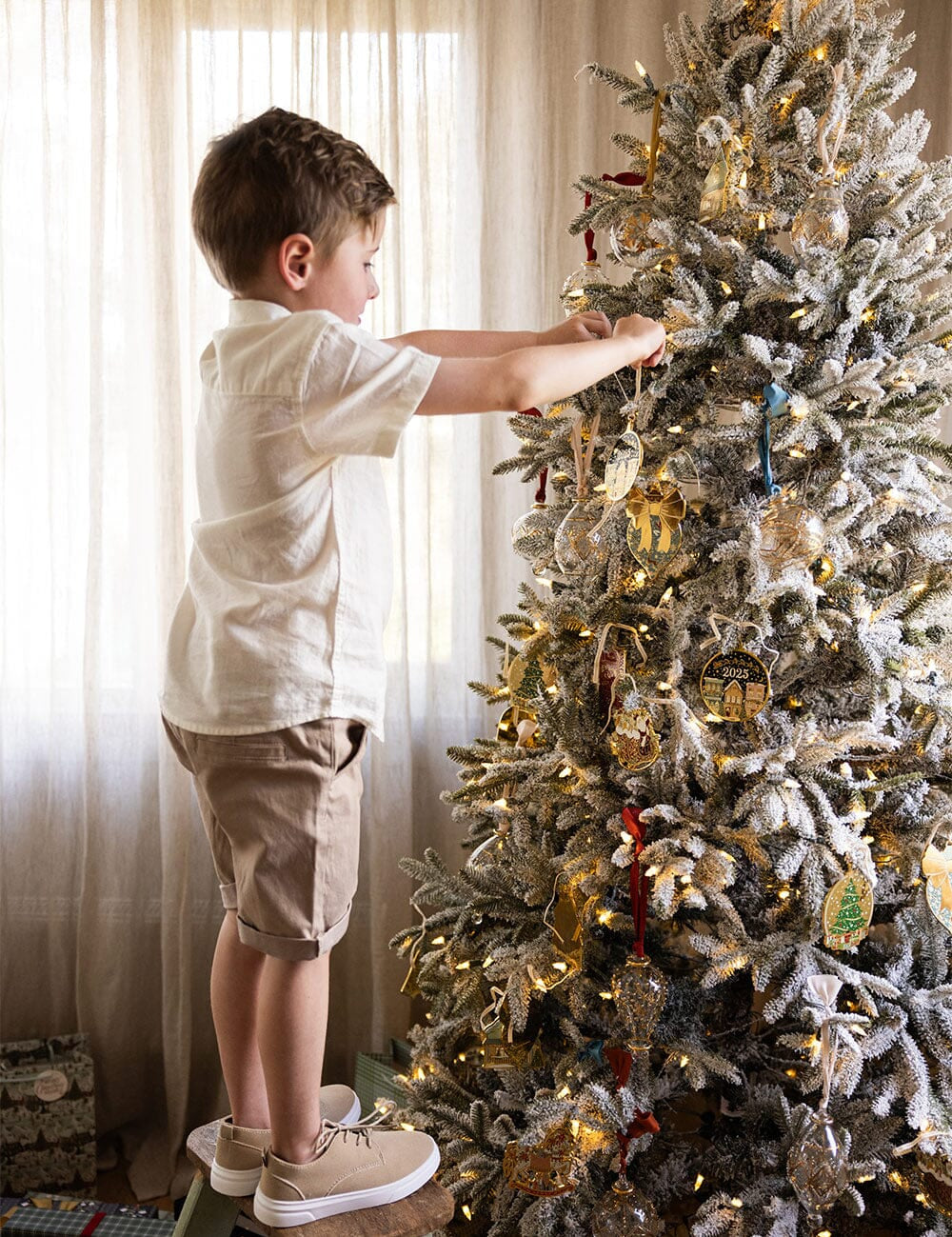 Bespoke 2025 Christmas Village Enamel Ornament