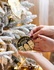 Bespoke 2025 Christmas Village Enamel Ornament