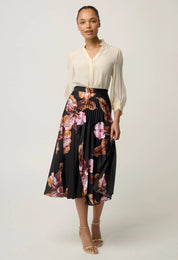Iris Pleated Skirt in Sunset Orchid