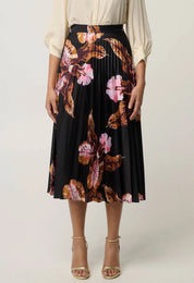 Iris Pleated Skirt in Sunset Orchid
