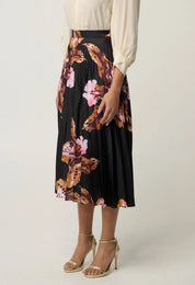 Iris Pleated Skirt in Sunset Orchid