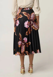 Iris Pleated Skirt in Sunset Orchid