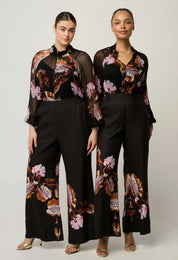 Maris Sheer Viscose Chiffon Blouse in Sunset Orchid