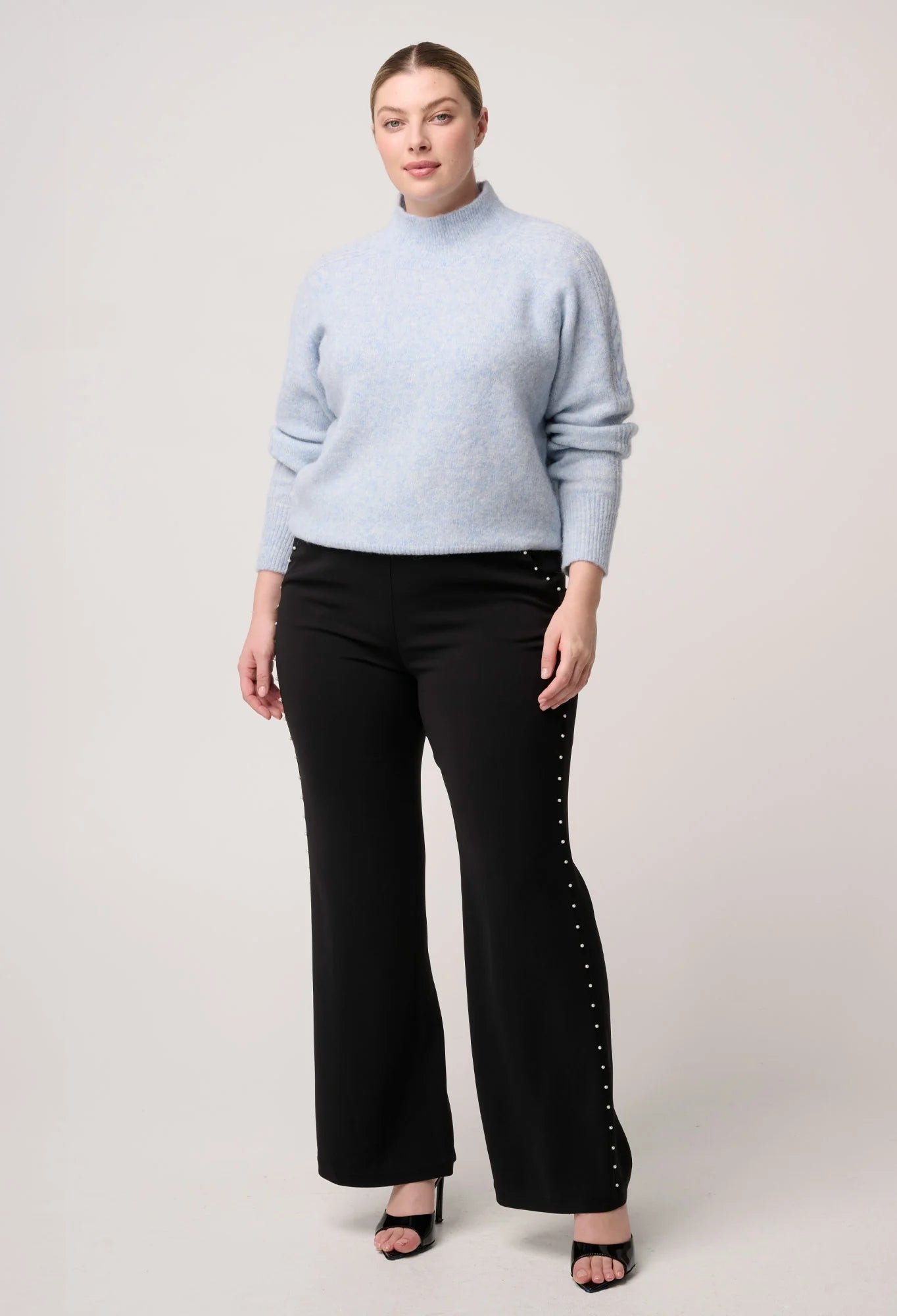 Once Was Savanna Alpaca Blend Sweater in Blue Frost