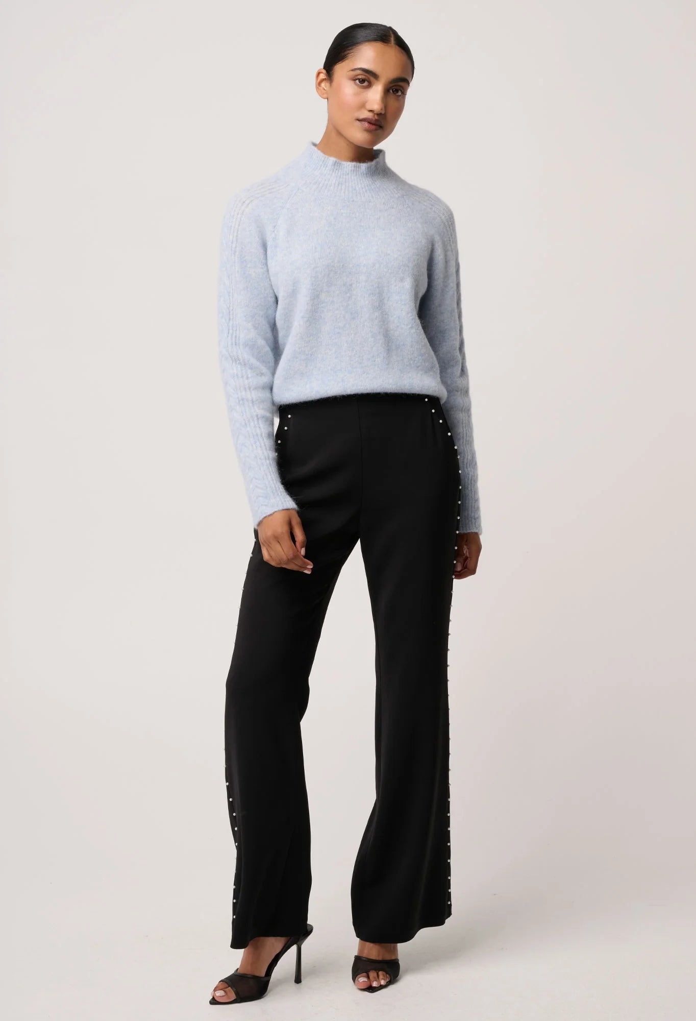 Once Was Savanna Alpaca Blend Sweater in Blue Frost