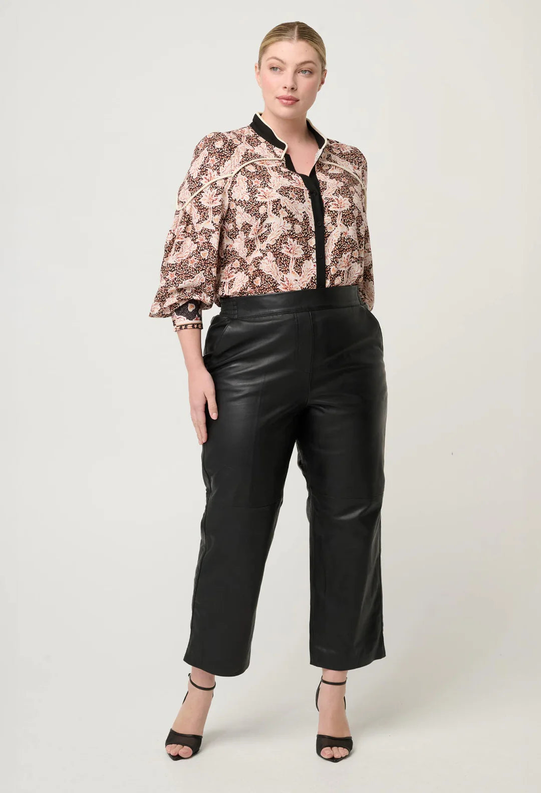 Once Was Harley linen viscose rope trim detail shirt