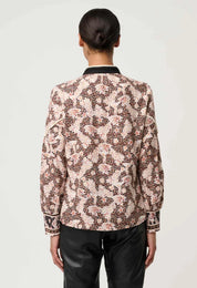 Once Was Harley linen viscose rope trim detail shirt