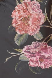 Gingerlilly Piper Floral Silky Satin Nightie Black