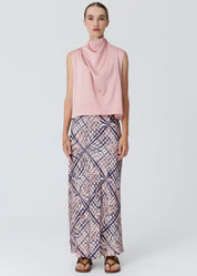 POL Lattice Skirt Pink Check