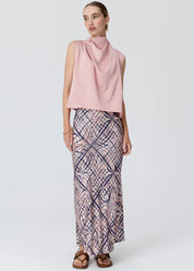 POL Lattice Skirt Pink Check