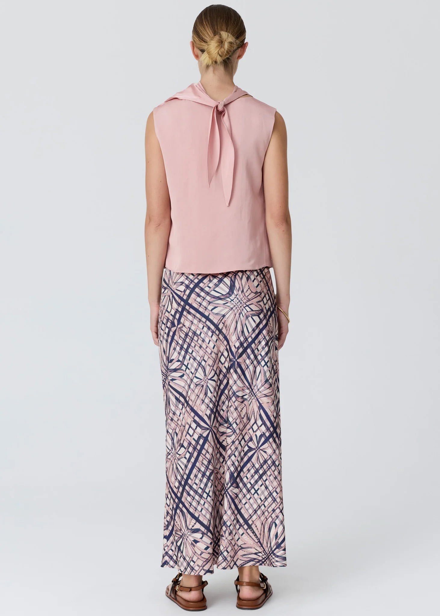 POL Lattice Skirt Pink Check