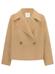 Pol Cohen Cropped Wool Coat Camel