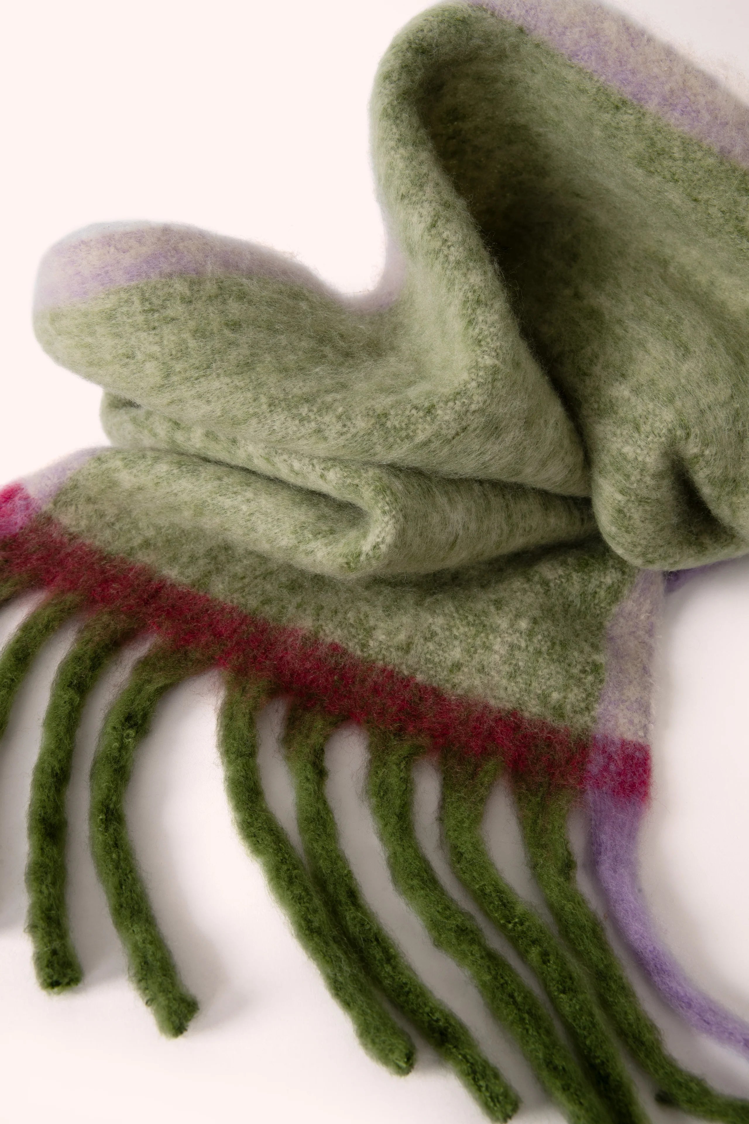 Powder Aria Cosy Knitted Scarf Sage