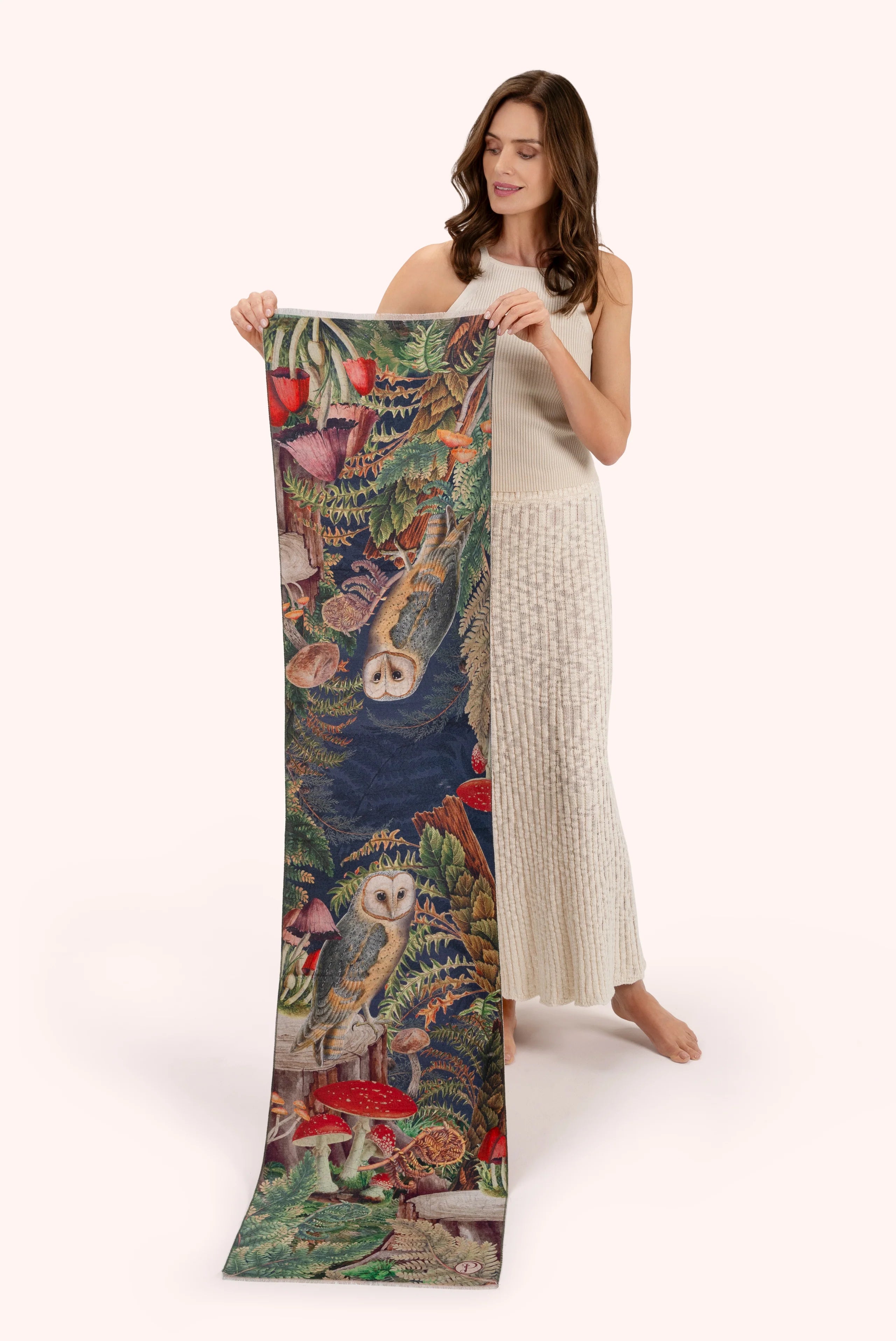 Powder Lux Scarf Woodland Owl Design