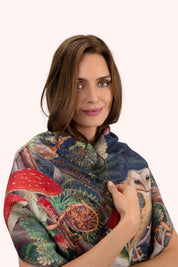 Powder Lux Scarf Woodland Owl Design