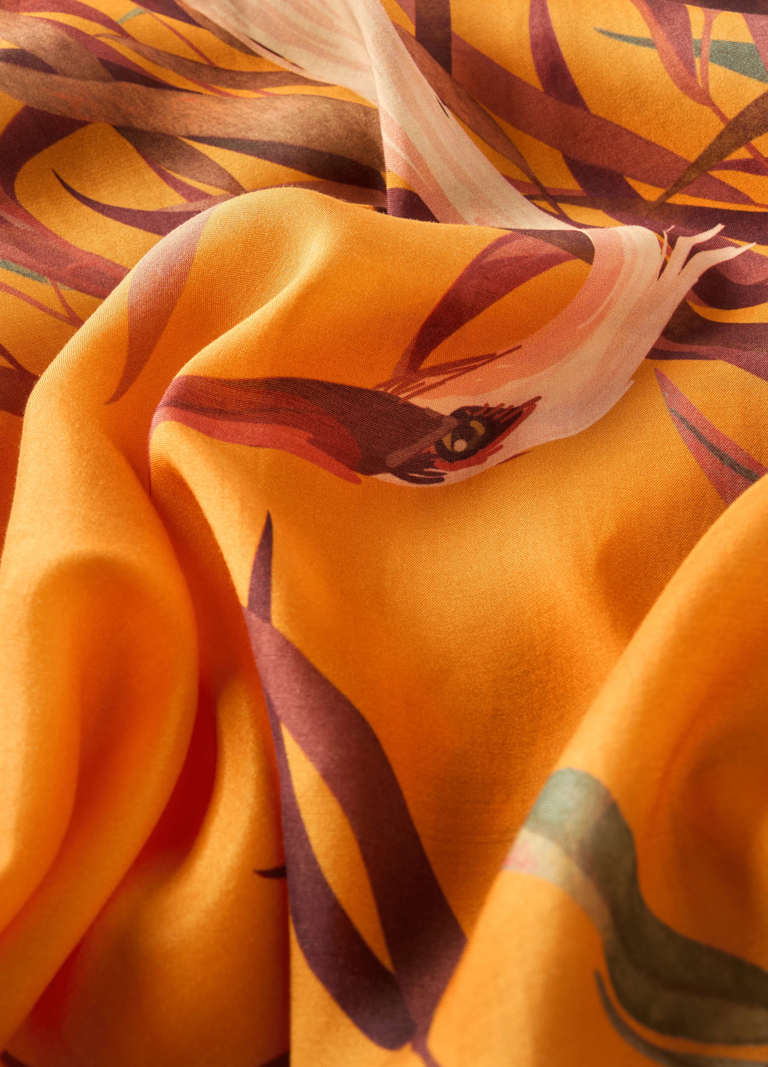 POWDER Kimono Oriental Crane Ochre