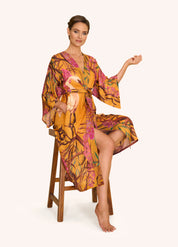 POWDER Kimono Oriental Crane Ochre