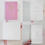Primrosia 'Butterfly' Pink – Watercolor Dot Grid A5 Journal