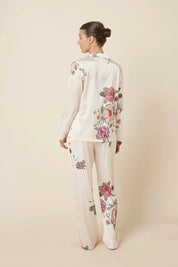 Gingerlilly Ruby Floral Satin PJ set - Ivory