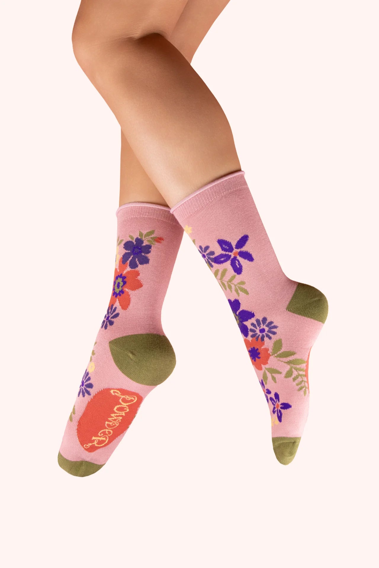 POWDER Ankle Socks Floral Spray Candy