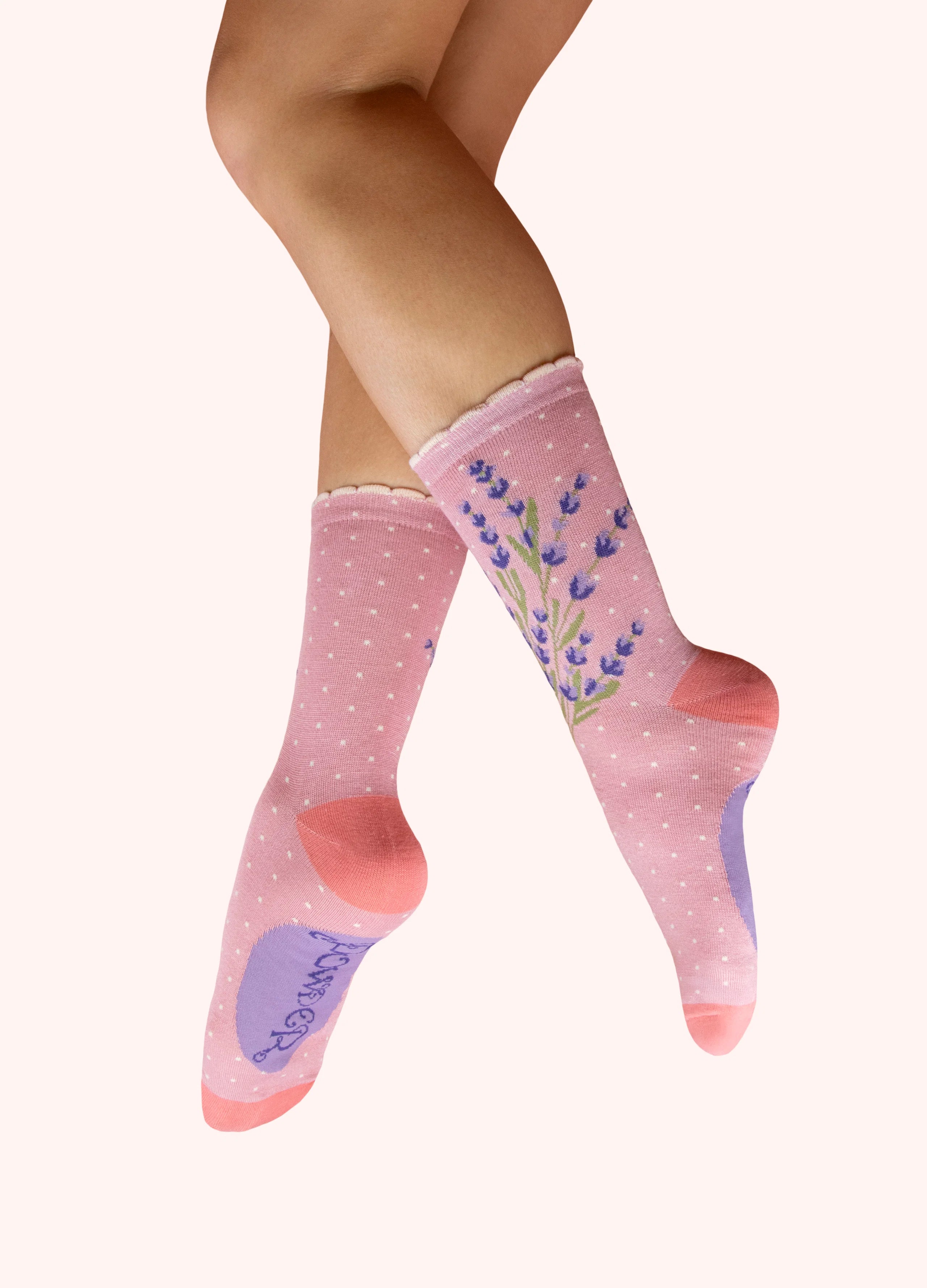Powder Lavender Pink Socks
