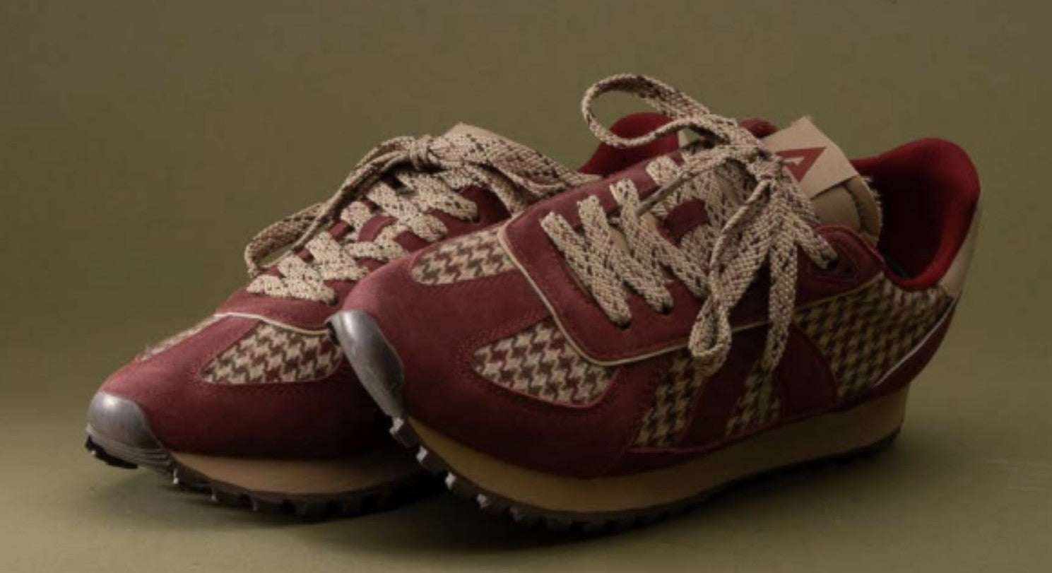 ASFVLT Wine/Tan Herringbone Sneakers