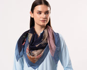 Talia Floral Pure Silk Square 100