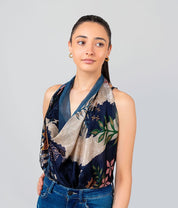 Talia Floral Pure Silk Square 100
