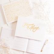 Forever & Always Prompted Wedding Guest Book