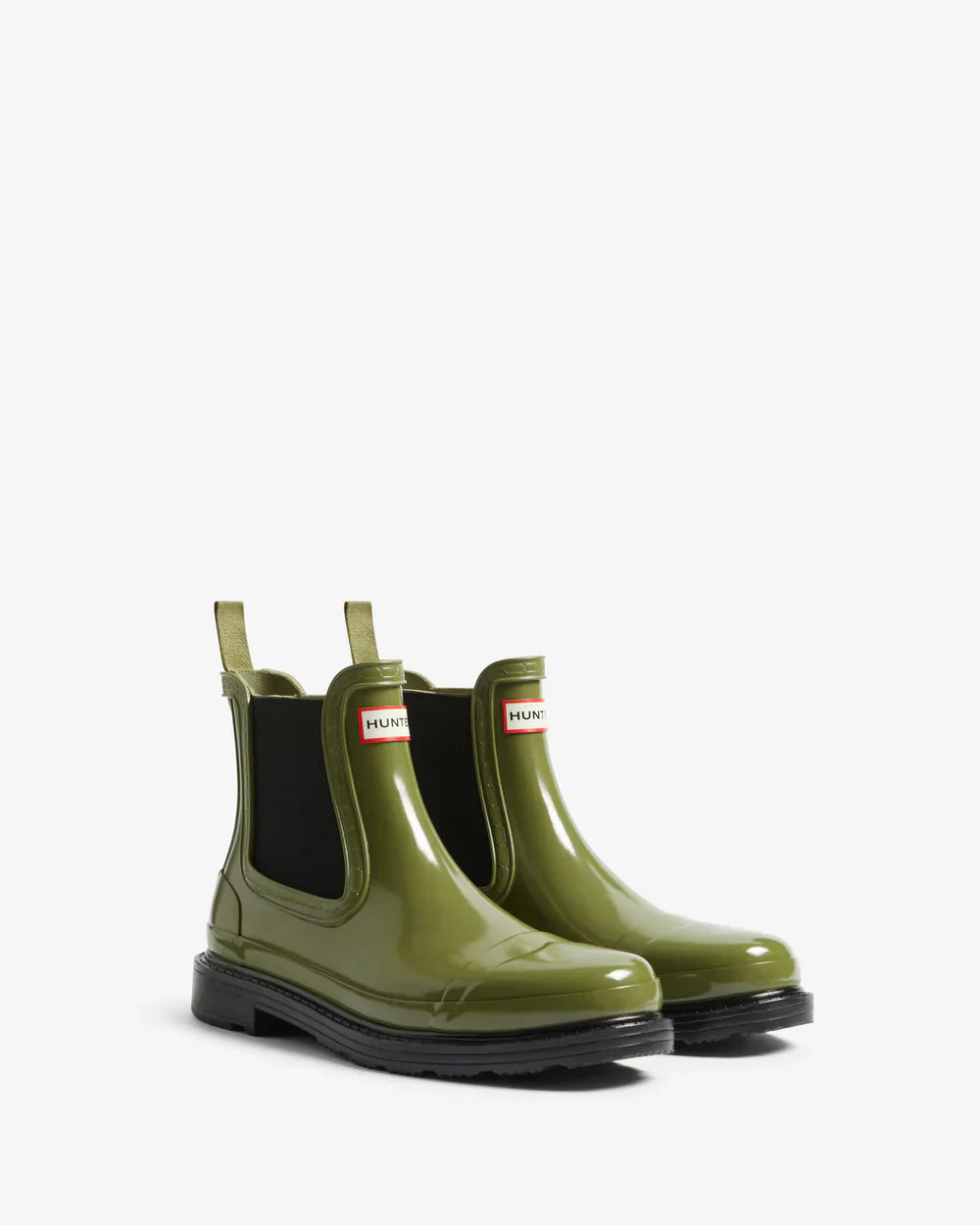 Hunter Women's Chelsea Commando Gloss Boot Lizard