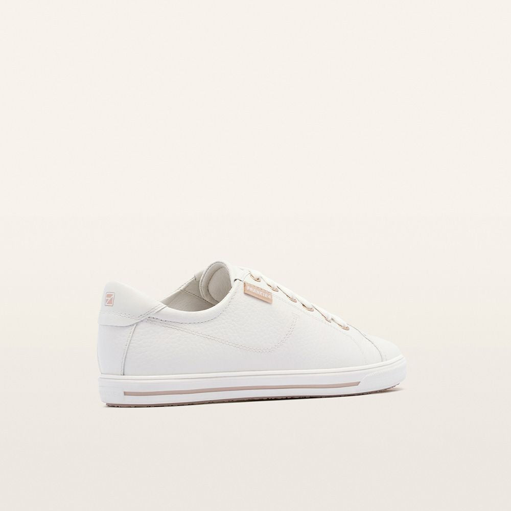 Frankie 4 White Pebbled Nat III Sneakers