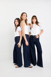 Zoey Indigo High Rise Wide Leg Pocket Jean