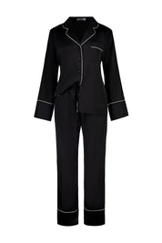 Gingerlilly Adele Black Satin Set