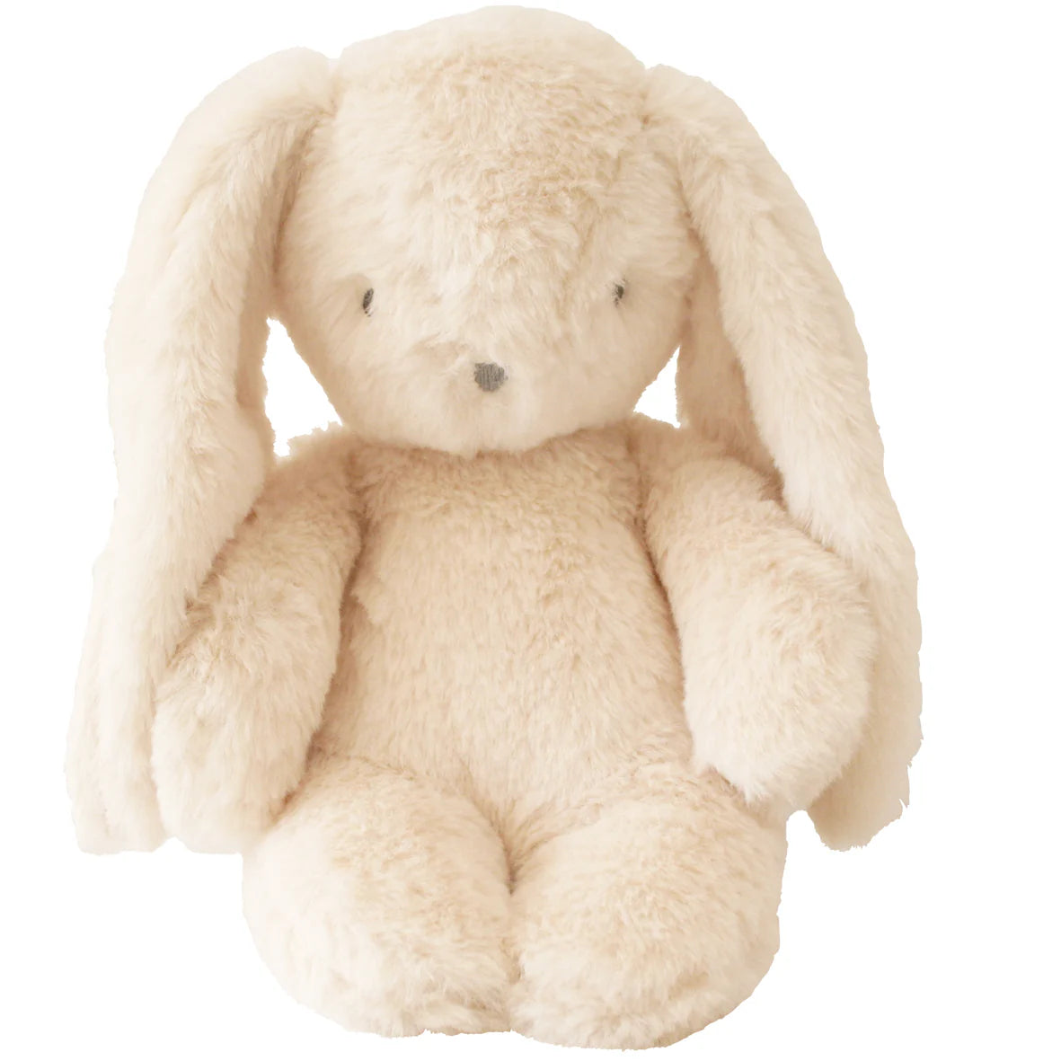 Alimrose Darcey Plush Baby Bunny 27cm in ivory with long floppy ears, front view.