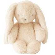 Alimrose Darcey Plush Baby Bunny 27cm in ivory with long floppy ears, front view.