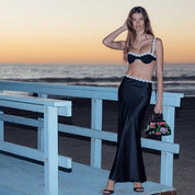 AUDREY Sequin Top Handle Black