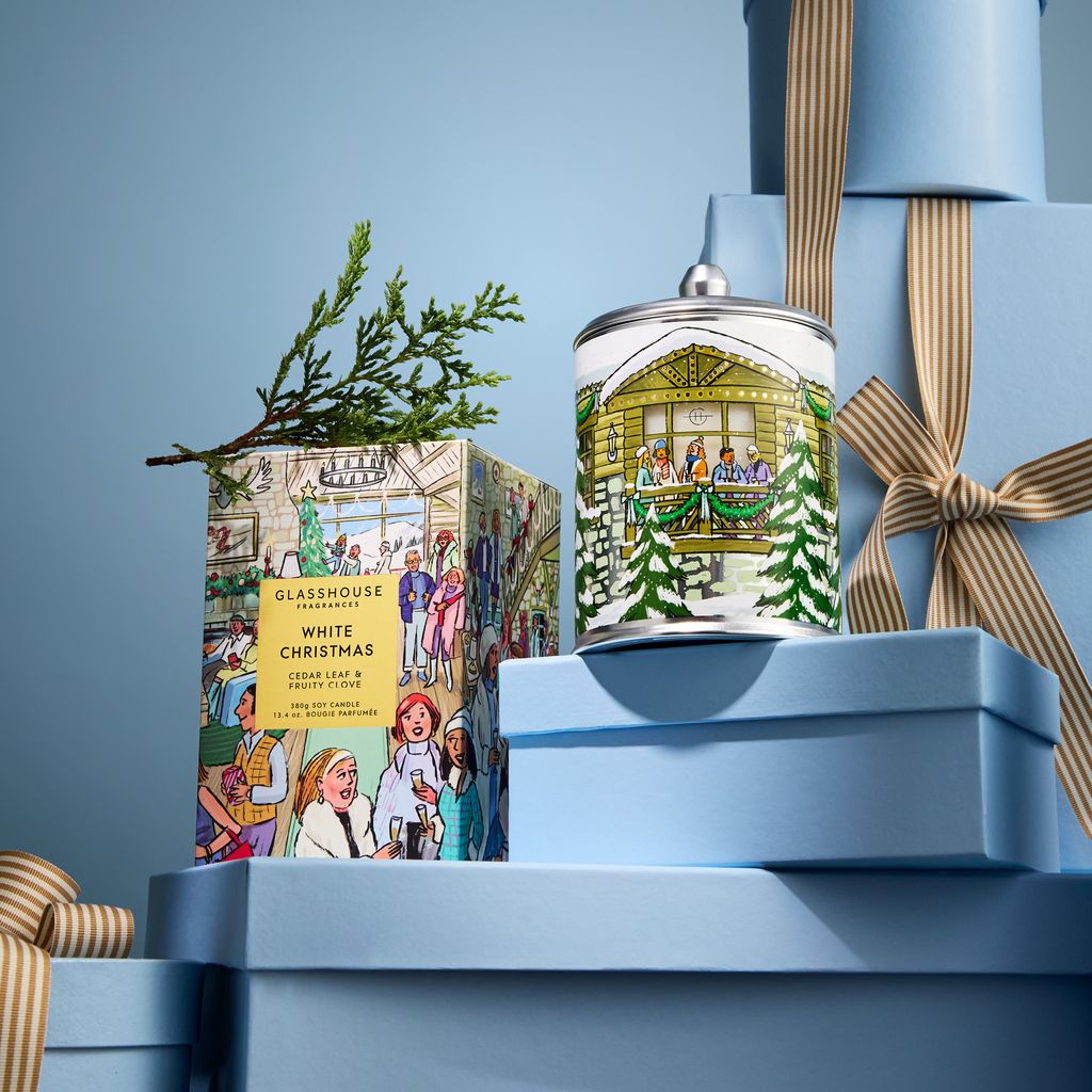 GLASSHOUSE FRAGRANCES White Christmas Candle Limited Edition 380g