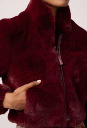 Once Was Dawn Faux Fur Cropped Jacket