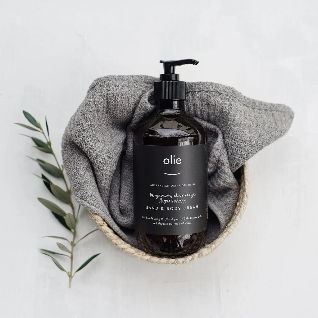 Olieve&olie hand & body cream 500mL Bergamot, Clary Sage & Geranium
