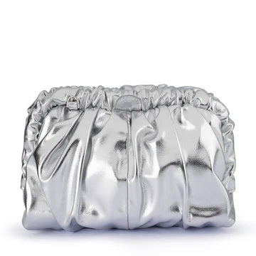 Betty Metallic Clutch silver