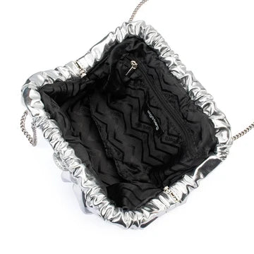 Betty Metallic Clutch silver