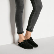 Birkenstock Boston Shearling Black Suede/Leather