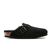 Birkenstock Boston Shearling Black Suede/Leather