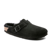 Birkenstock Boston Shearling Black Suede/Leather