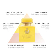 Carthusia Intenso di Ginestra perfume notes – neroli, bergamot, lemon, broom flower, jasmine, tuberose, vanilla, sandalwood, musk